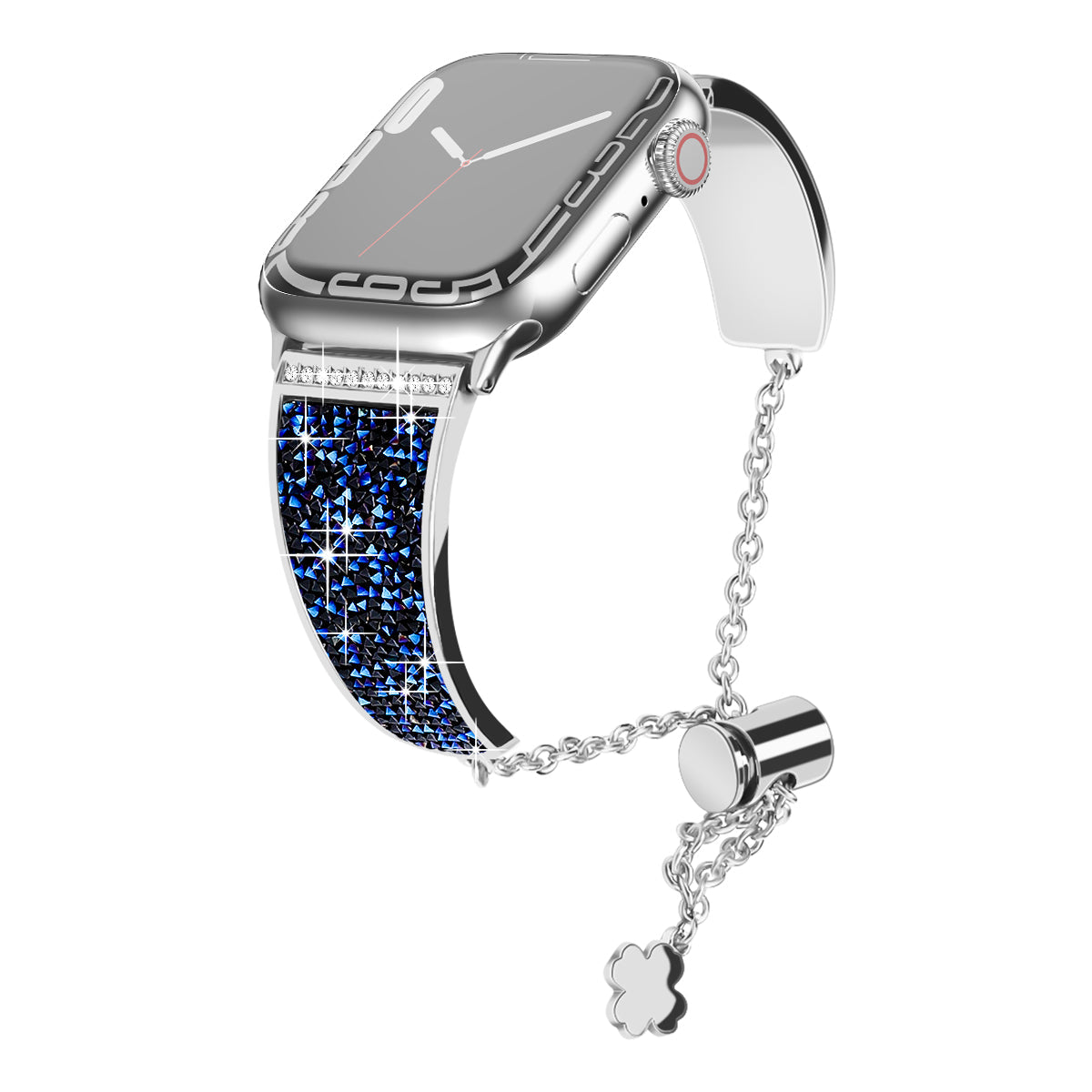 Crystal Rhinestones Chain Link - Blue - HelloStrap